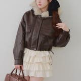 フードファーリボンブルゾン | RMAF NICE CLAUP / OLIVE des OLIVE | 詳細画像1