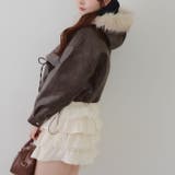 フードファーリボンブルゾン | RMAF NICE CLAUP / OLIVE des OLIVE | 詳細画像3