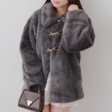 ラビットファービット付きミドルコート | RMAF NICE CLAUP / OLIVE des OLIVE | 詳細画像2