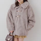 モカ | ラビットファービット付きミドルコート | RMAF NICE CLAUP / OLIVE des OLIVE