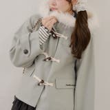 サックス | ファー付きダッフルコート | RMAF　NICE CLAUP / OLIVE des OLIVE