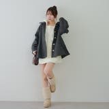 ミドル丈ペプラムコート | RMAF　NICE CLAUP / OLIVE des OLIVE | 詳細画像23 