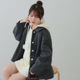 チャコール | ミドル丈ペプラムコート | RMAF　NICE CLAUP / OLIVE des OLIVE