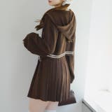 ブラウン | 【セットアップ】ニットラインパーカー & ミニスカート | RMAF NICE CLAUP / OLIVE des OLIVE