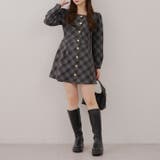 スクエアチェックミニワンピース | RMAF NICE CLAUP / OLIVE des OLIVE | 詳細画像21