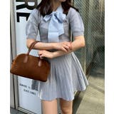 【セットアップ】ボウタイドッキングニット+ミニスカート | RMAF　NICE CLAUP / OLIVE des OLIVE | 詳細画像6 