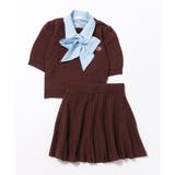 ブラウン | 【セットアップ】ボウタイドッキングニット+ミニスカート | RMAF　NICE CLAUP / OLIVE des OLIVE