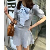 トップグレー | 【セットアップ】ボウタイドッキングニット+ミニスカート | RMAF　NICE CLAUP / OLIVE des OLIVE