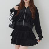 【セットアップ】袖リボンベロアパーカー & ミニスカート | RMAF　NICE CLAUP / OLIVE des OLIVE | 詳細画像2 