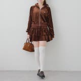 【セットアップ】袖リボンベロアパーカー & ミニスカート | RMAF　NICE CLAUP / OLIVE des OLIVE | 詳細画像15 