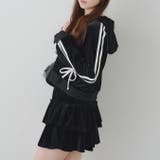 【セットアップ】袖リボンベロアパーカー & ミニスカート | RMAF　NICE CLAUP / OLIVE des OLIVE | 詳細画像4 