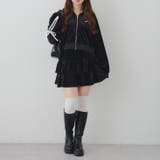 【セットアップ】袖リボンベロアパーカー & ミニスカート | RMAF　NICE CLAUP / OLIVE des OLIVE | 詳細画像7 