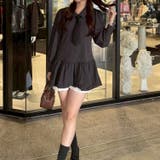 ネクタイ付裾バルーンミニワンピース | RMAF NICE CLAUP / OLIVE des OLIVE | 詳細画像16