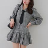 柄3 | ネクタイ付裾バルーンミニワンピース | RMAF　NICE CLAUP / OLIVE des OLIVE