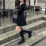 フェザー衿リブニットワンピース | RMAF　NICE CLAUP / OLIVE des OLIVE | 詳細画像8 