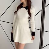 フェザー衿リブニットワンピース | RMAF　NICE CLAUP / OLIVE des OLIVE | 詳細画像1 