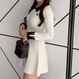 フェザー衿リブニットワンピース | RMAF　NICE CLAUP / OLIVE des OLIVE | 詳細画像13 