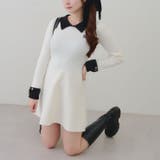 フェザー衿リブニットワンピース | RMAF　NICE CLAUP / OLIVE des OLIVE | 詳細画像22 