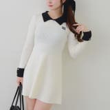 フェザー衿リブニットワンピース | RMAF　NICE CLAUP / OLIVE des OLIVE | 詳細画像24 