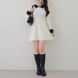 フェザー衿リブニットワンピース | RMAF　NICE CLAUP / OLIVE des OLIVE | 詳細画像27 