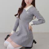 フェザー衿リブニットワンピース | RMAF　NICE CLAUP / OLIVE des OLIVE | 詳細画像31 