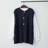 【NAO】ニットベスト+ロンT | RMAF NICE CLAUP / OLIVE des OLIVE | 詳細画像2