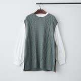 グリーン | 【NAO】ニットベスト+ロンT | RMAF NICE CLAUP / OLIVE des OLIVE