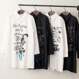 【NAO】アート柄ロングシャツ | RMAF　NICE CLAUP / OLIVE des OLIVE | 詳細画像1 