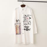 ホワイト | 【NAO】アート柄ロングシャツ | RMAF　NICE CLAUP / OLIVE des OLIVE