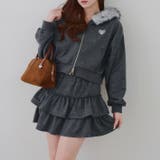 【セットアップ対応】ピグメント風スウェットティアードスカート | RMAF NICE CLAUP / OLIVE des OLIVE | 詳細画像22