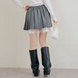 【セットアップ対応】裾レースプリーツスカート | RMAF　NICE CLAUP / OLIVE des OLIVE | 詳細画像5 