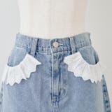 【セットアップ対応】前ポケットレース台形ミニスカート | NICE CLAUP / OLIVE des OLIVE OUTLET | 詳細画像8