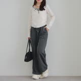 【セットアップ対応】バックロゴラインストーン付スウェットパンツ | RMAF　NICE CLAUP / OLIVE des OLIVE | 詳細画像7 