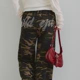 カモフラ | 【セットアップ対応】バックロゴラインストーン付スウェットパンツ | RMAF　NICE CLAUP / OLIVE des OLIVE