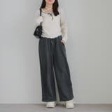 【セットアップ対応】バックロゴラインストーン付スウェットパンツ | RMAF　NICE CLAUP / OLIVE des OLIVE | 詳細画像6 