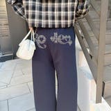 ネイビー | 【セットアップ対応】キラキラスウェットパンツ | NICE CLAUP / OLIVE des OLIVE OUTLET
