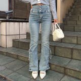 サイドレースアップセミフレアデニム | RMAF NICE CLAUP / OLIVE des OLIVE | 詳細画像12