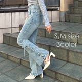 【S/M展開】サイドレースアップセミフレアデニム | RMAF NICE CLAUP / OLIVE des OLIVE | 詳細画像1