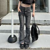 サイドレースアップセミフレアデニム | RMAF NICE CLAUP / OLIVE des OLIVE | 詳細画像17