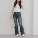 サイドレースアップセミフレアデニム | RMAF NICE CLAUP / OLIVE des OLIVE | 詳細画像28