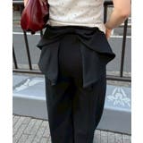 ブラック | 後ろ姿までかわいい！リボン付きバレルカットパンツ | NICE CLAUP / OLIVE des OLIVE　OUTLET