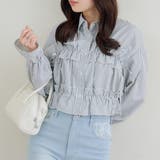 ブラック系 | フリルショートブラウス | RMAF　NICE CLAUP / OLIVE des OLIVE