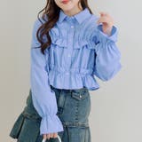 ブルー系 | フリルショートブラウス | RMAF　NICE CLAUP / OLIVE des OLIVE