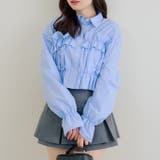 ブルー | フリルショートブラウス | RMAF　NICE CLAUP / OLIVE des OLIVE