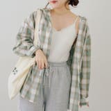 チェックフードレース付ブラウス | NICE CLAUP / OLIVE des OLIVE　OUTLET | 詳細画像10 