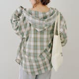 チェックフードレース付ブラウス | NICE CLAUP / OLIVE des OLIVE　OUTLET | 詳細画像13 