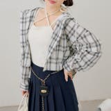 チェックフードレース付ブラウス | NICE CLAUP / OLIVE des OLIVE　OUTLET | 詳細画像23 