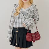 チェックフードレース付ブラウス | NICE CLAUP / OLIVE des OLIVE　OUTLET | 詳細画像28 