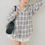 チェックフードレース付ブラウス | NICE CLAUP / OLIVE des OLIVE　OUTLET | 詳細画像36 