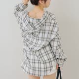 チェックフードレース付ブラウス | NICE CLAUP / OLIVE des OLIVE　OUTLET | 詳細画像38 